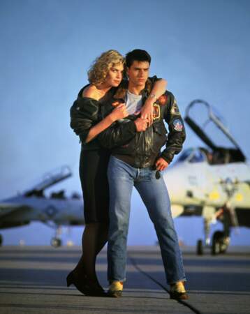 Tom Cruise et Kelly McGillis dans “Top Gun” de Tony Scott (1986).