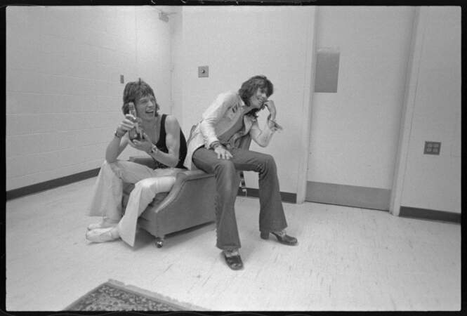 Mick Jagger avec Keith Richards, Rolling Stones U.S, tour, 1972