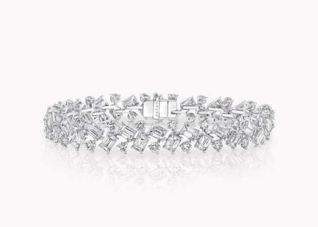 Bracelet en or blanc serti de diamants, Graff