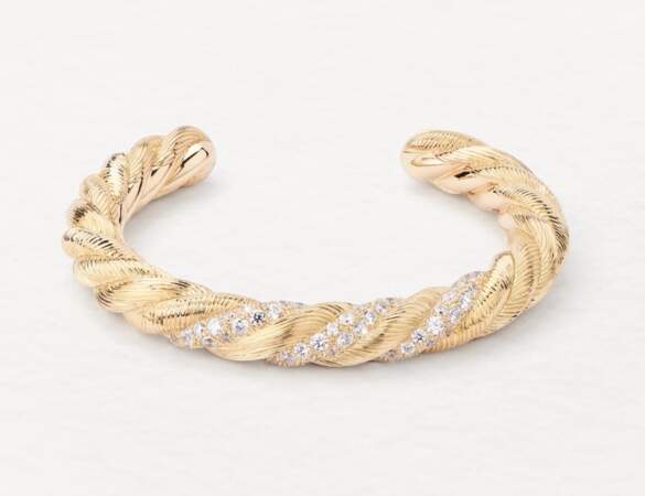 Bracelet en or jaune serti de diamants, Poiray