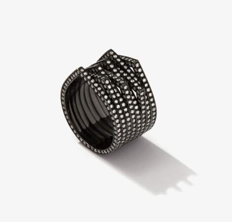 Bague en or noir pavé de diamants, Repossi