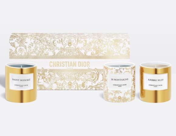 Coffret bougies parfumées édition limitée, Dior, 195 €