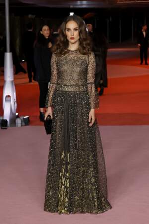 Natalie Portman en robe Dior haute couture automne-hiver 2023-2024 