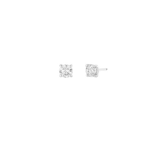 Boucles d'oreilles en or blanc et diamants