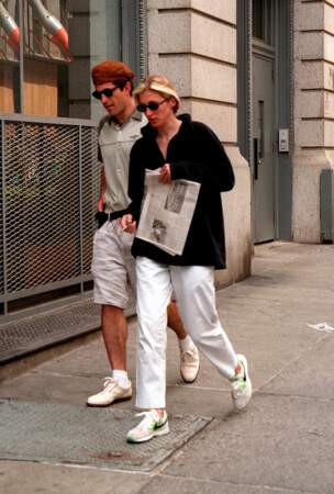 Carolyn Bessette-Kennedy et John F. Kennedy Jr , en 1996