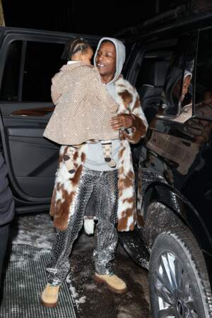 Asap Rocky et son manteau peau de vache