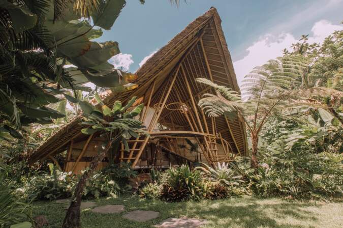 Une maison écologique en bambou en Indonésie