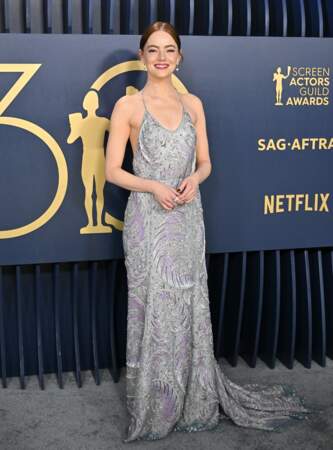 Emma Stone en robe Louis Vuitton sur-mesure