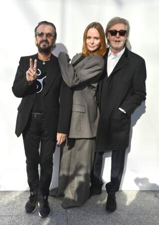 Ringo Starr, Stella McCartney et Paul McCartney au défilé Stella McCartney automne-hiver 2024-2025