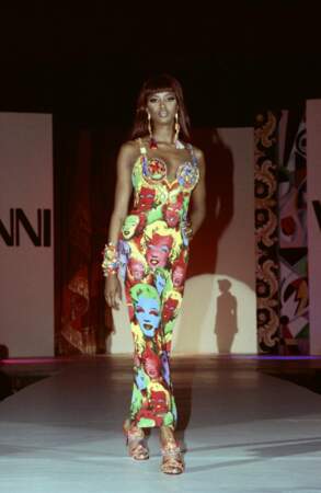Naomi Campbell pour Versace en 1991