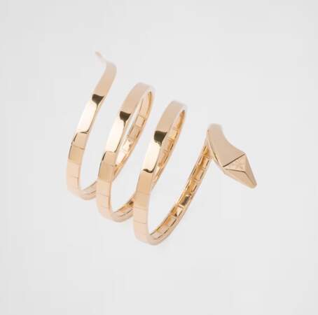Tendance Manchette : Bracelet en or, Prada Joaillerie, prix sur demande 